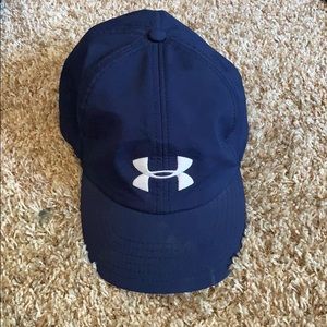 Navy under armour hat